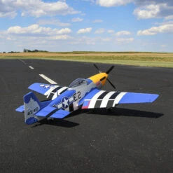 E-Flite P-51D Mustang 1.5m BNF Basic Combo -Aircraft Model EFL01250C A13 MJAW50MM