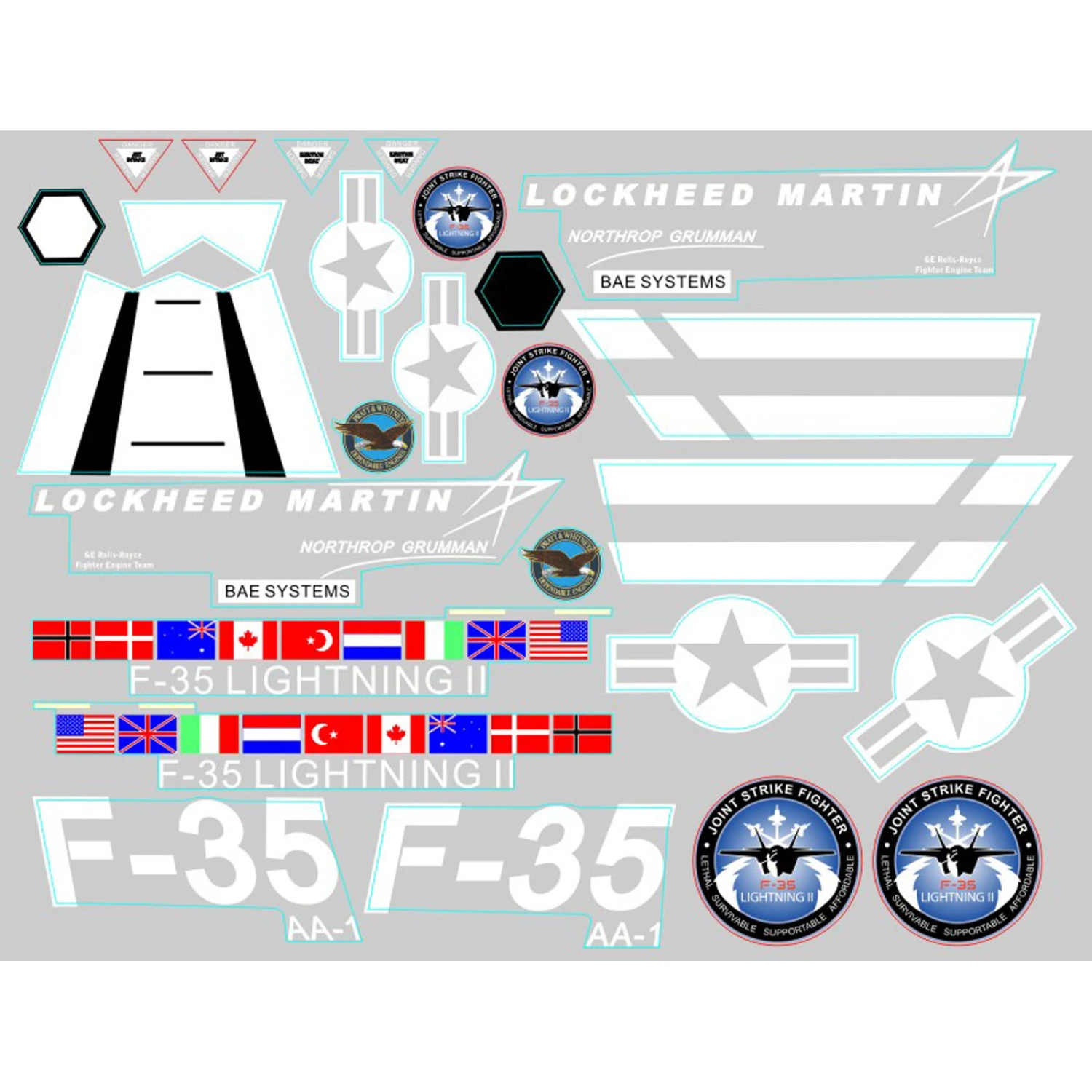 FMS Decal Sheet: F35 V2 3 FMS Decal Sheet: F35 V2