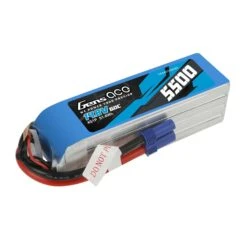 Gens Ace 14.8V 5500mAh 4S 60C Lipo: EC5 -Aircraft Model GEA4S550060E5 A3 ZM5ASX4U