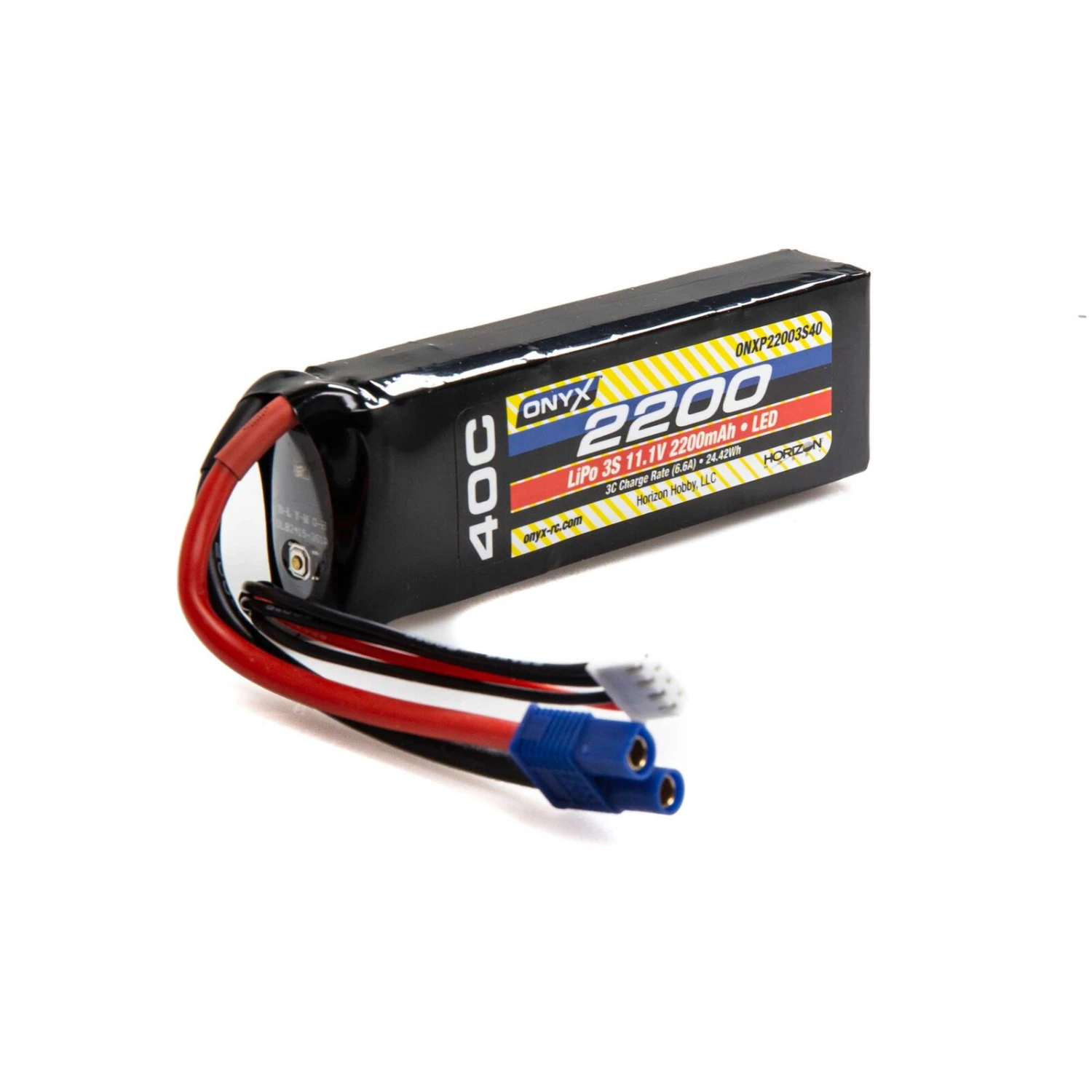 Onyx 11.1V 2200mAh 3S 40C LiPo Battery: EC3 3 Onyx 11.1V 2200mAh 3S 40C LiPo Battery: EC3